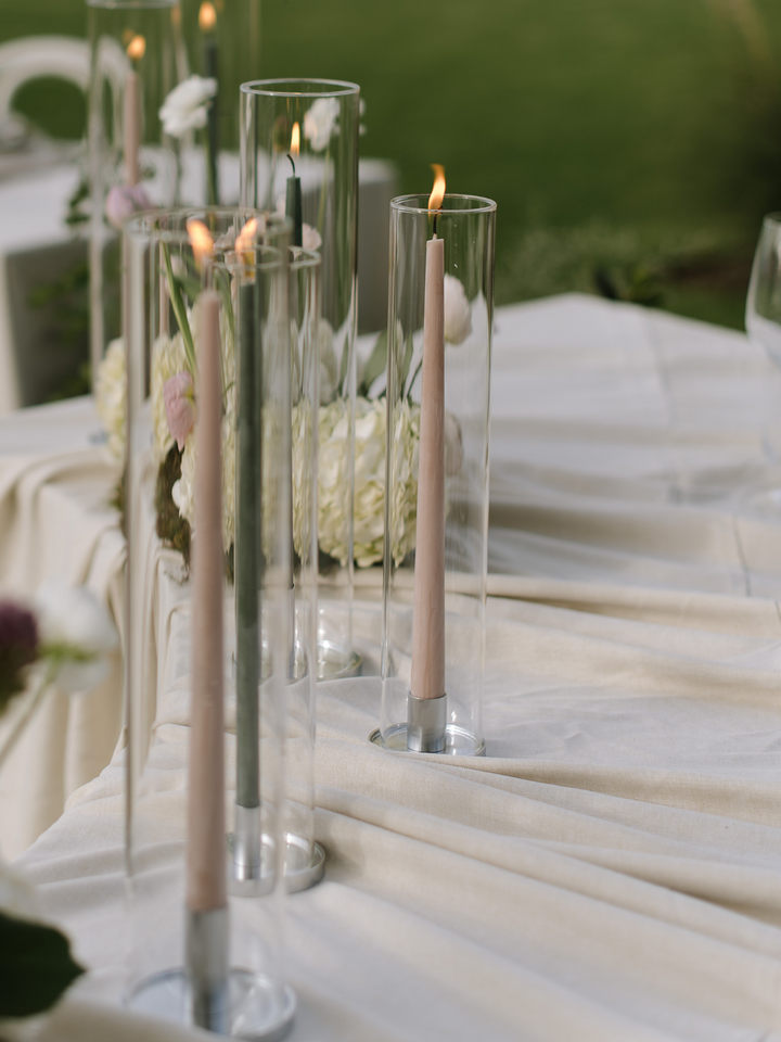 Silver Maya Metal Candle Holder - Small