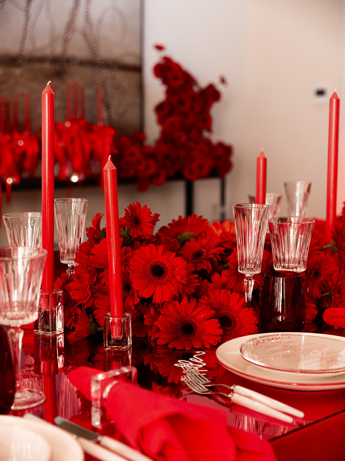Scarlet 40cm Dinner Candles