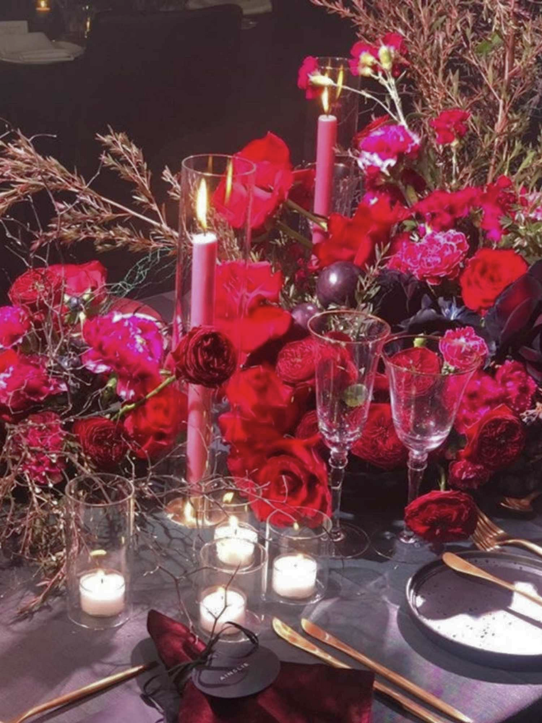 Magenta 40cm Dinner Candles - Pack of 96