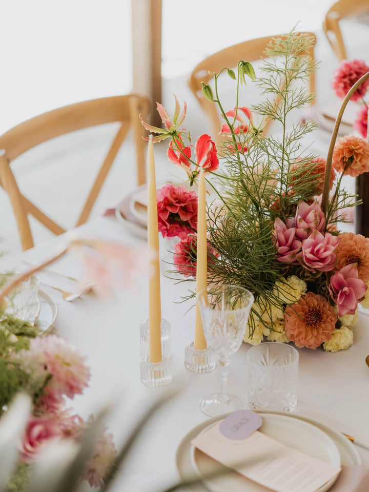 Clear Bella Vintage Candle Holder