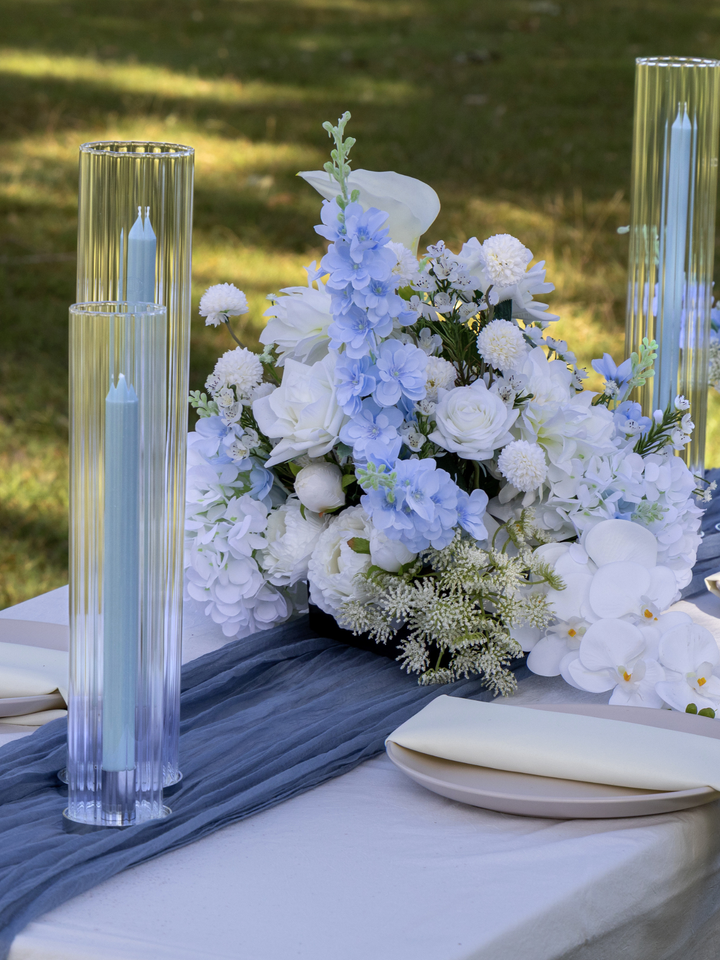 Blue & White Wedding Flower Cloud - Large