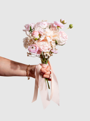 Pink Rose & Ranunculus Bridesmaid Bouquet