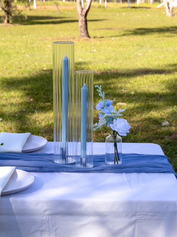 Blue & White Wedding Bud Vase - Small