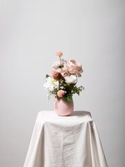 Blush Pink Garden Rose & Ranunculus Arrangement