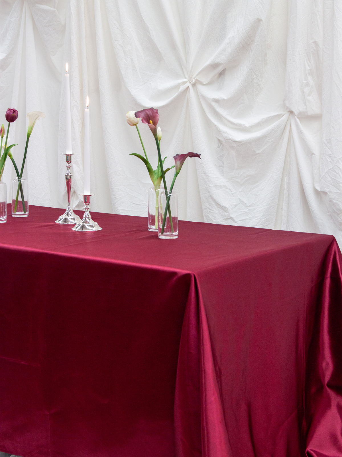 Fig Satin Rectangle Tablecloth - Medium
