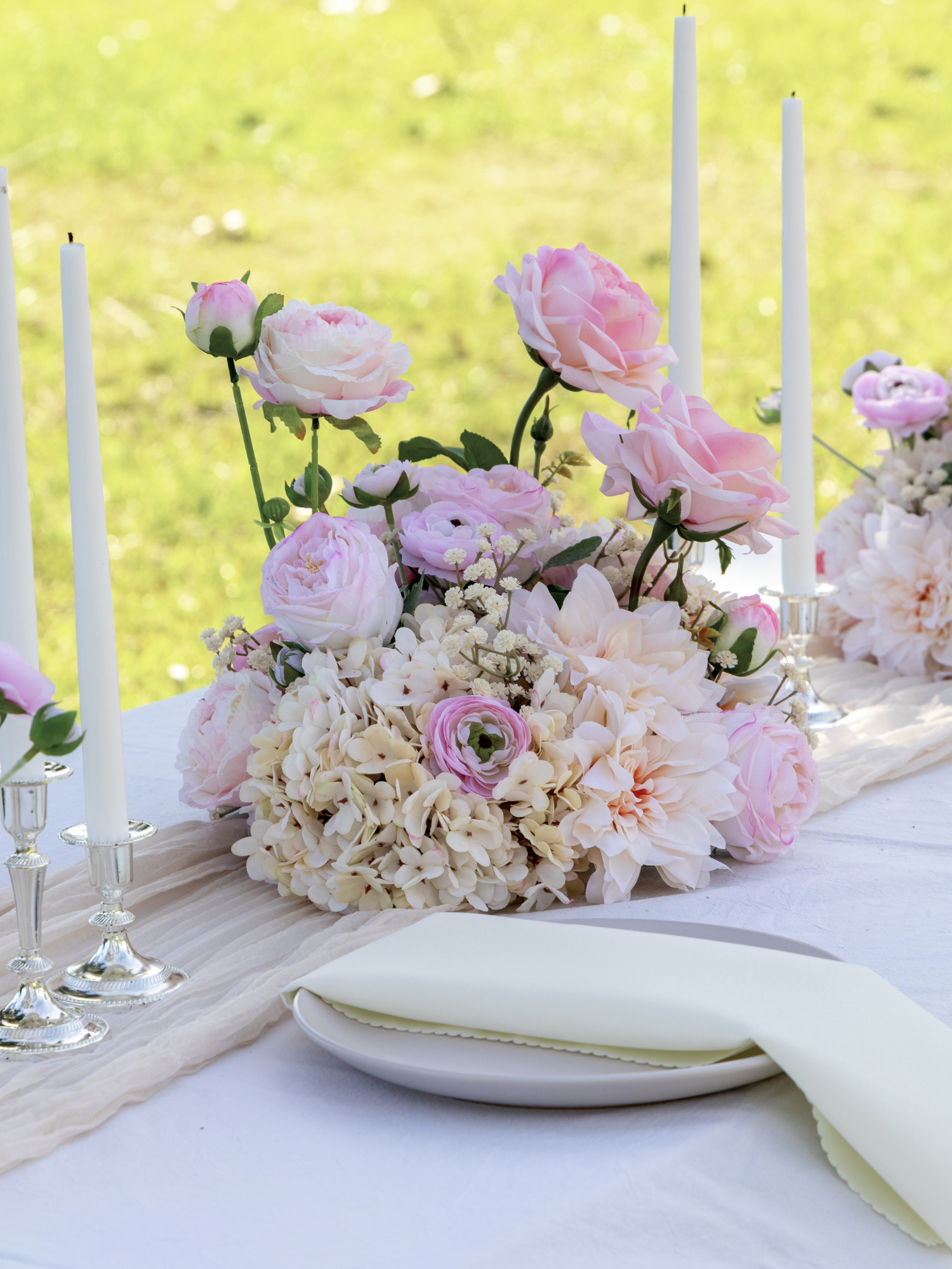 Pink Rose & Peony Cloud - Medium