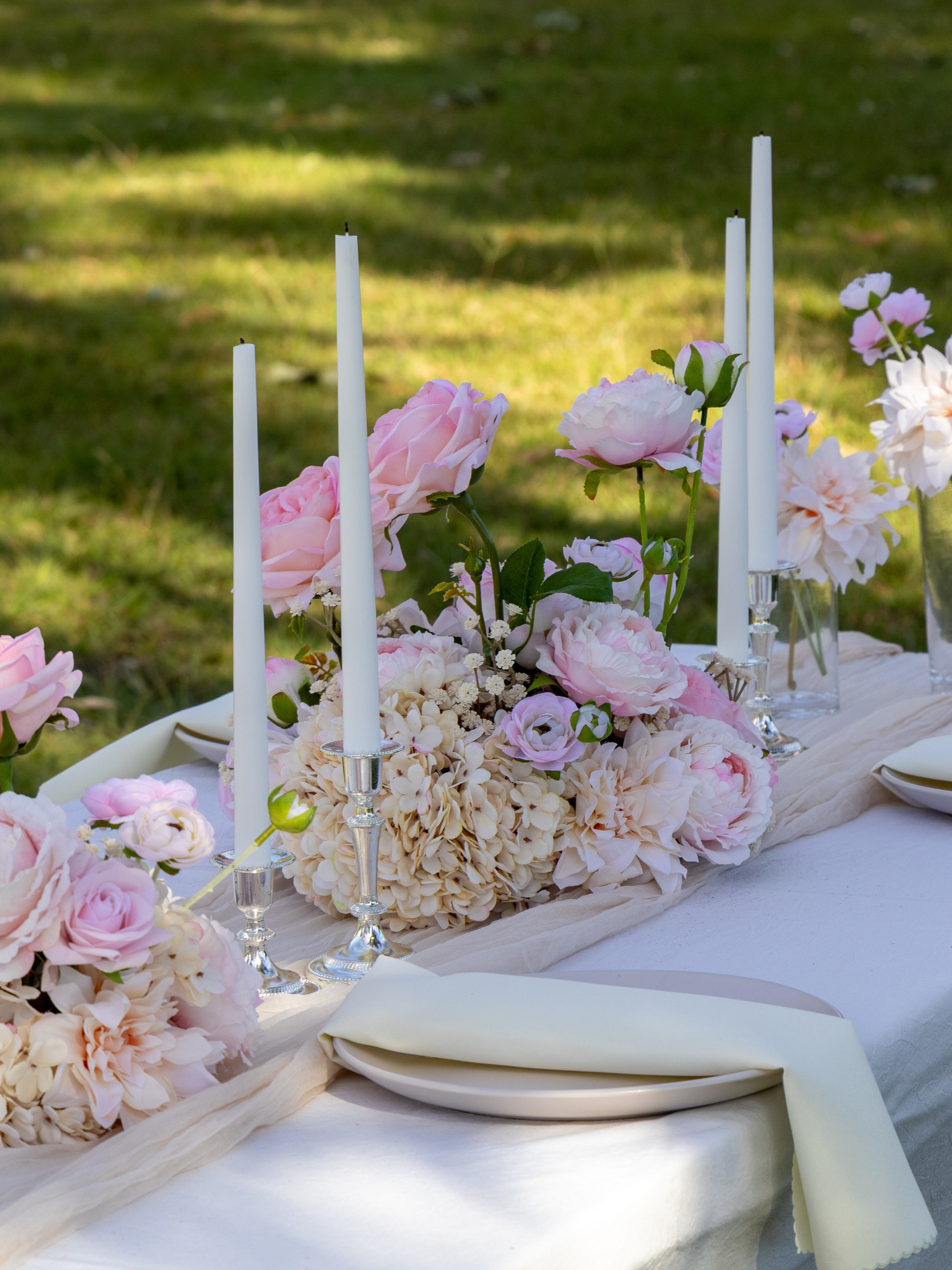 Pink Rose & Peony Cloud - Medium