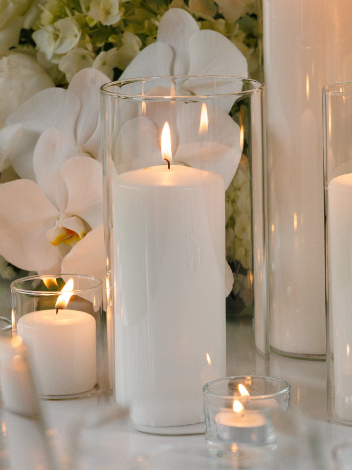 White 7cm x 15cm Event Pillar