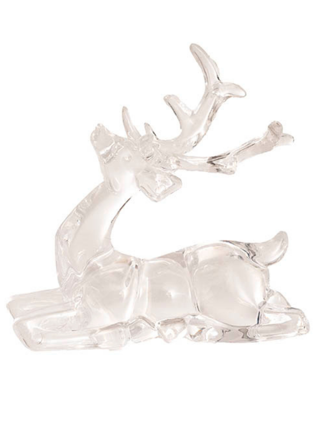 Sitting Acrylic Reindeer Clear (11.5cmH) Pack of 1