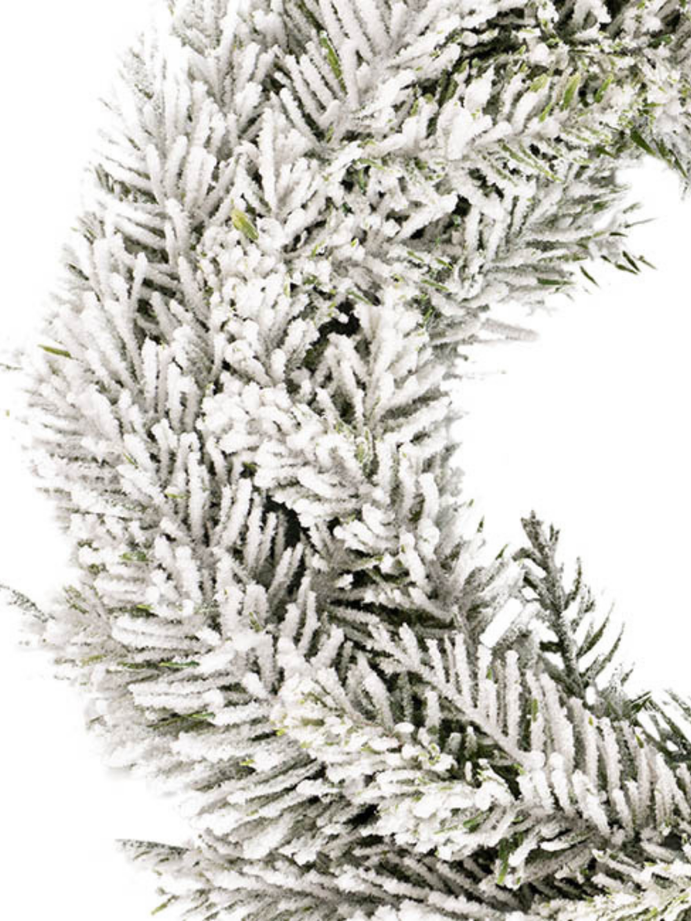 Snow Flocked Pine Xmas Candle Holder Wreath White (33cmD) Pack of 1