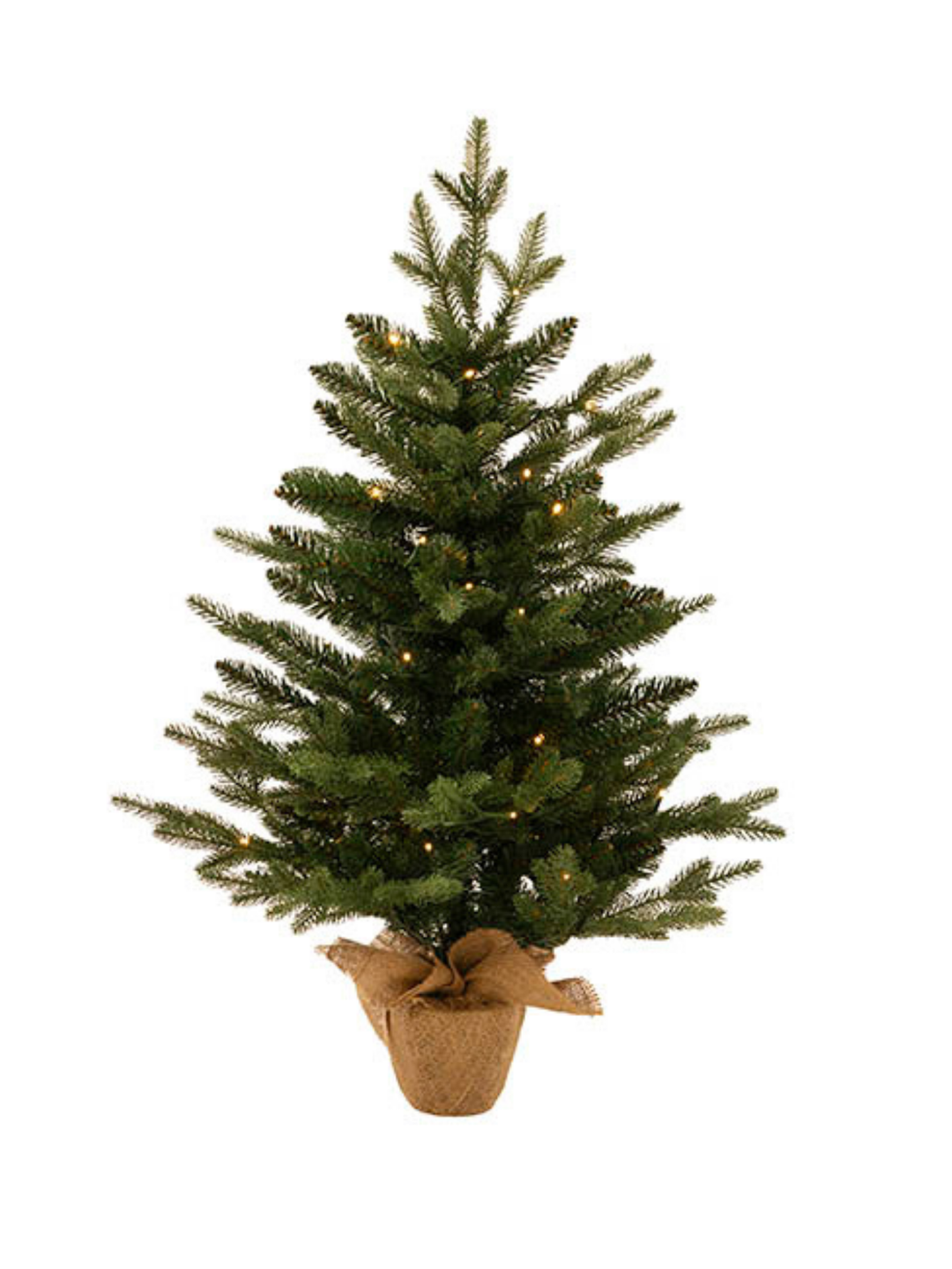 Real Touch Traditional Pine LED Tree Green (90cmH) Pack of 1