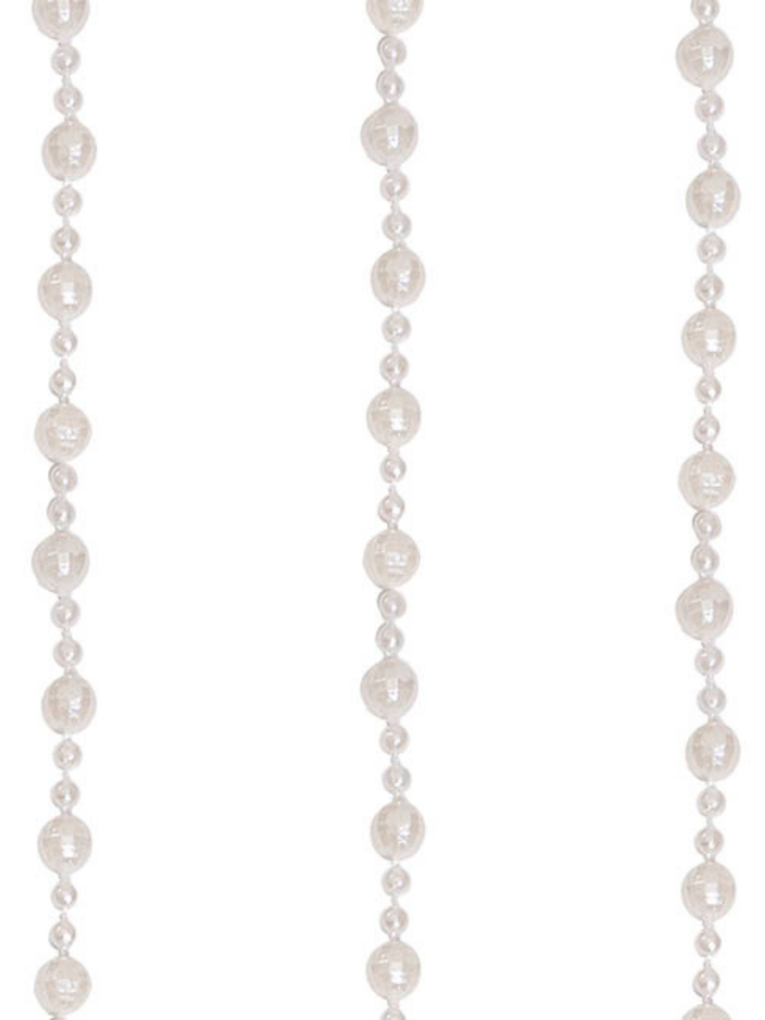 Pearl Beaded Garland White (0.8x270cmL) Pack of 1