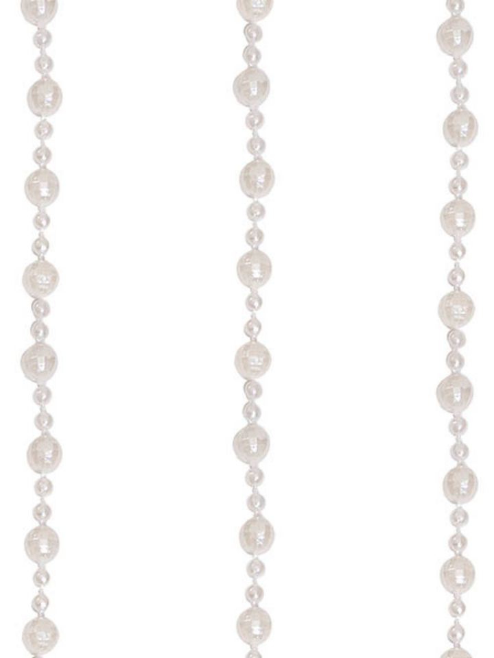 Pearl Beaded Garland White (0.8x270cmL) Pack of 1