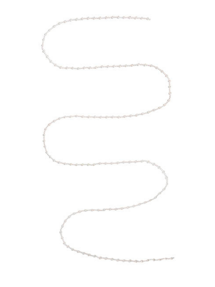 Pearl Beaded Garland White (0.8x270cmL) Pack of 1