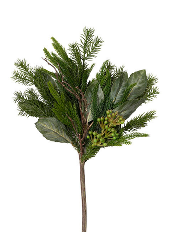 Mixed Spruce Pine Berry Spray Green (43cmH) Pack of 1