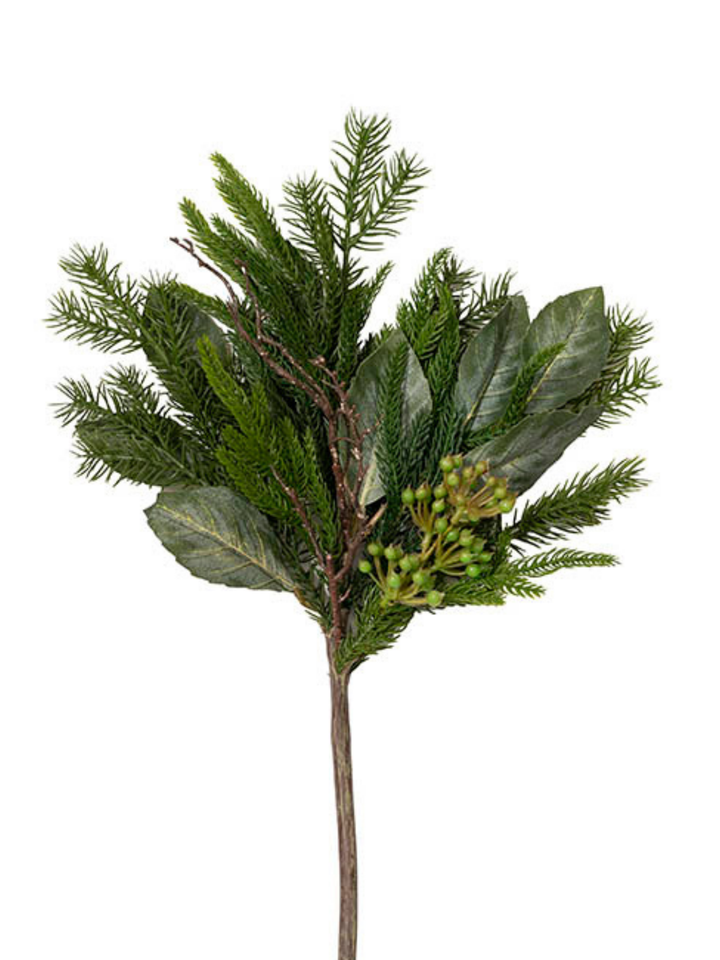 Mixed Spruce Pine Berry Spray Green (43cmH) Pack of 1