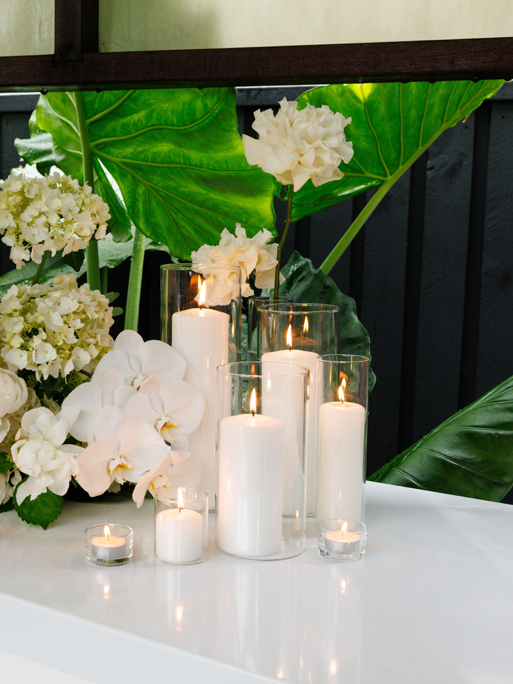 White 7cm x 15cm Event Pillar