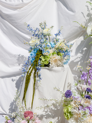 Blue Hydrangea & Dendrobium Orchid Cloud - Medium