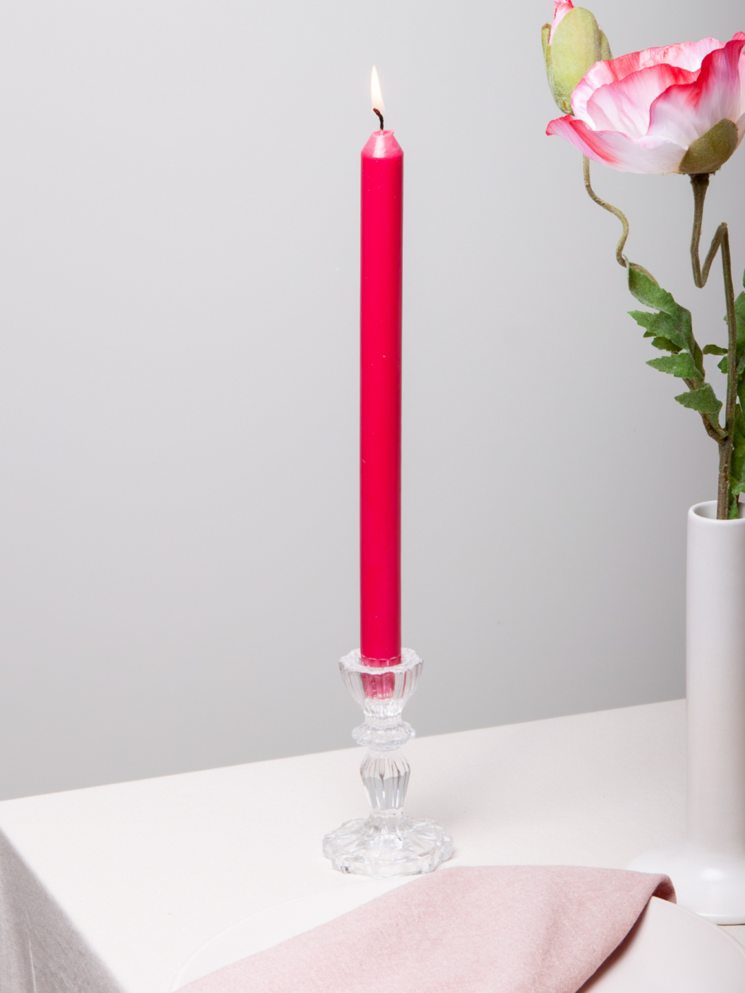 Raspberry 30cm Dinner Candle