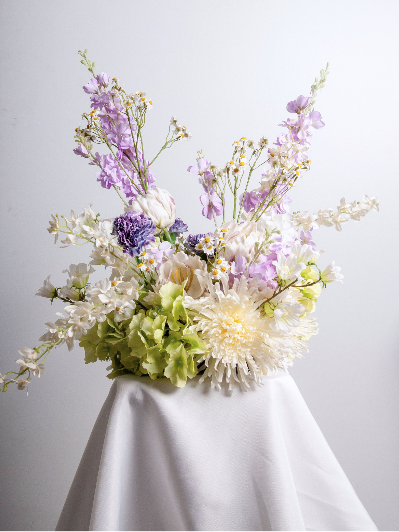 Purple Carnation & Delphinium Cloud - Medium