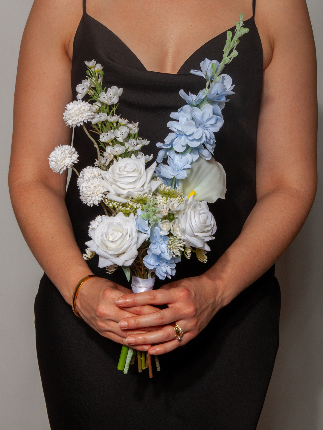 Blue & White Bridesmaid Bouquet