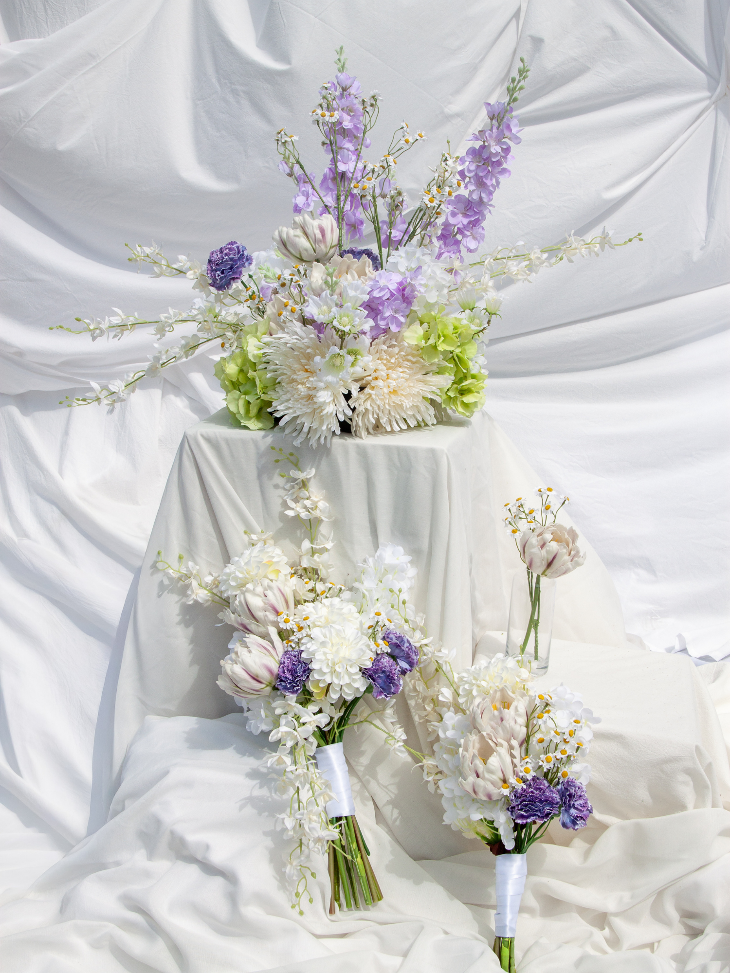 Purple Carnation & Delphinium Cloud - Medium