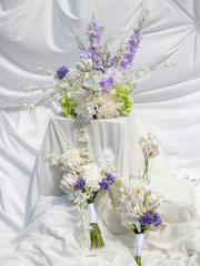 Purple Carnation & Delphinium Cloud - Medium