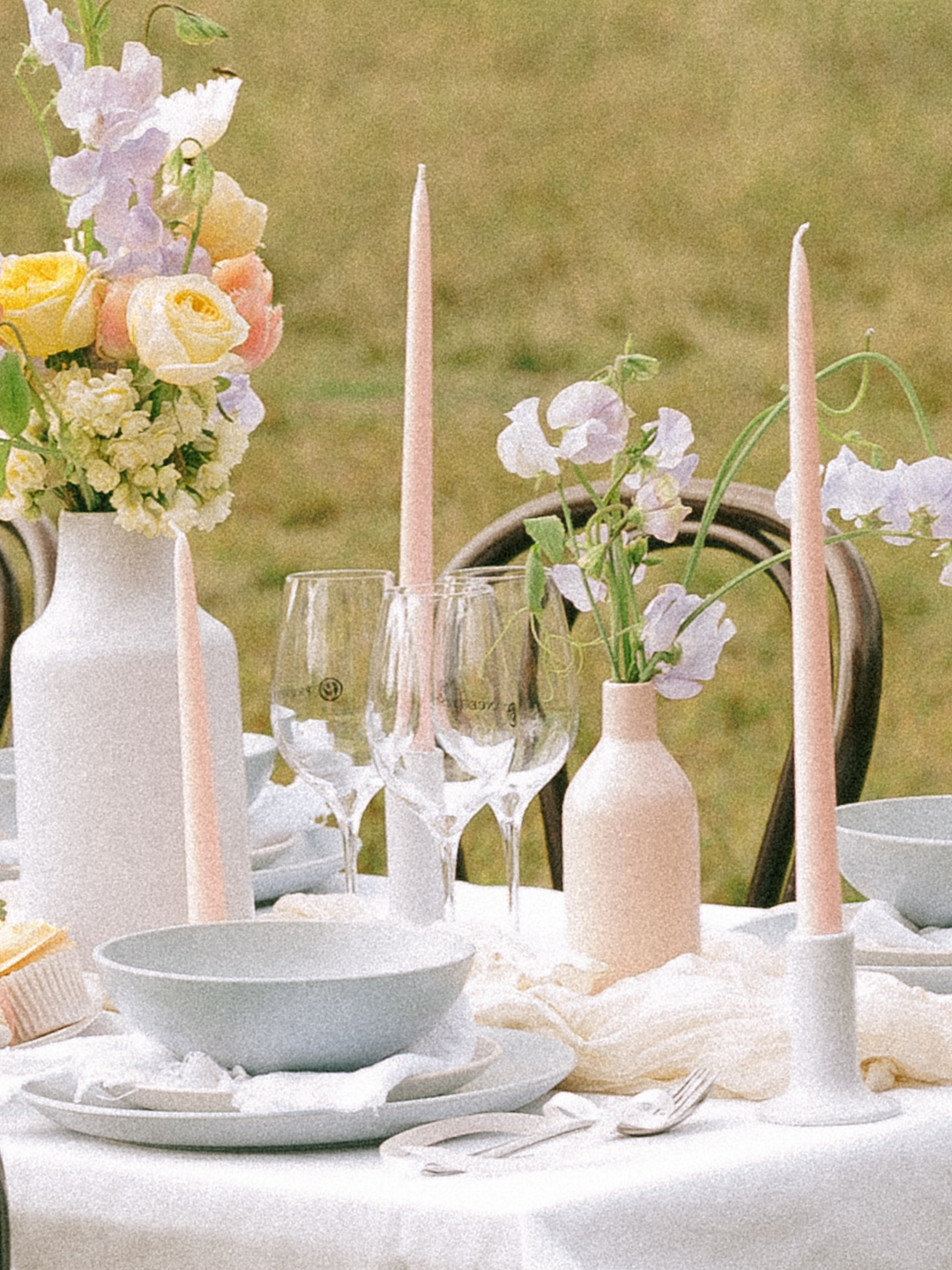 Blush Pink 35cm Taper Candles