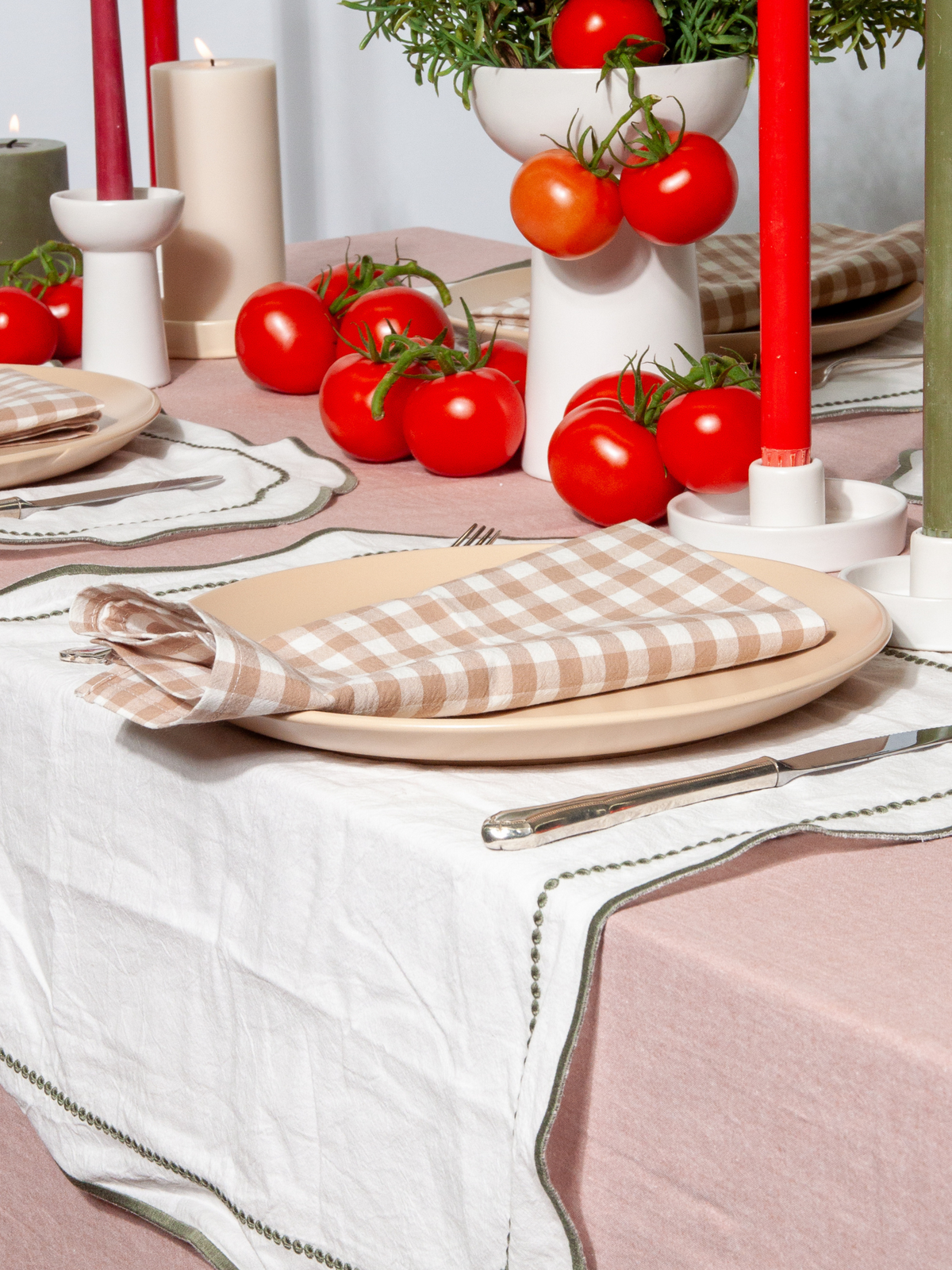 Tiramisu Gingham Organic Cotton Napkin