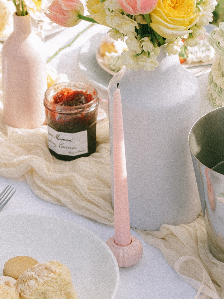 Primrose Posey Ceramic 25cm Taper Candle Holder - Small