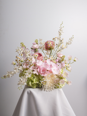 Pink Snapdragon & Green Hydrangea Cloud - Medium