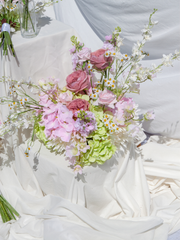 Pink Snapdragon & Green Hydrangea Cloud - Medium