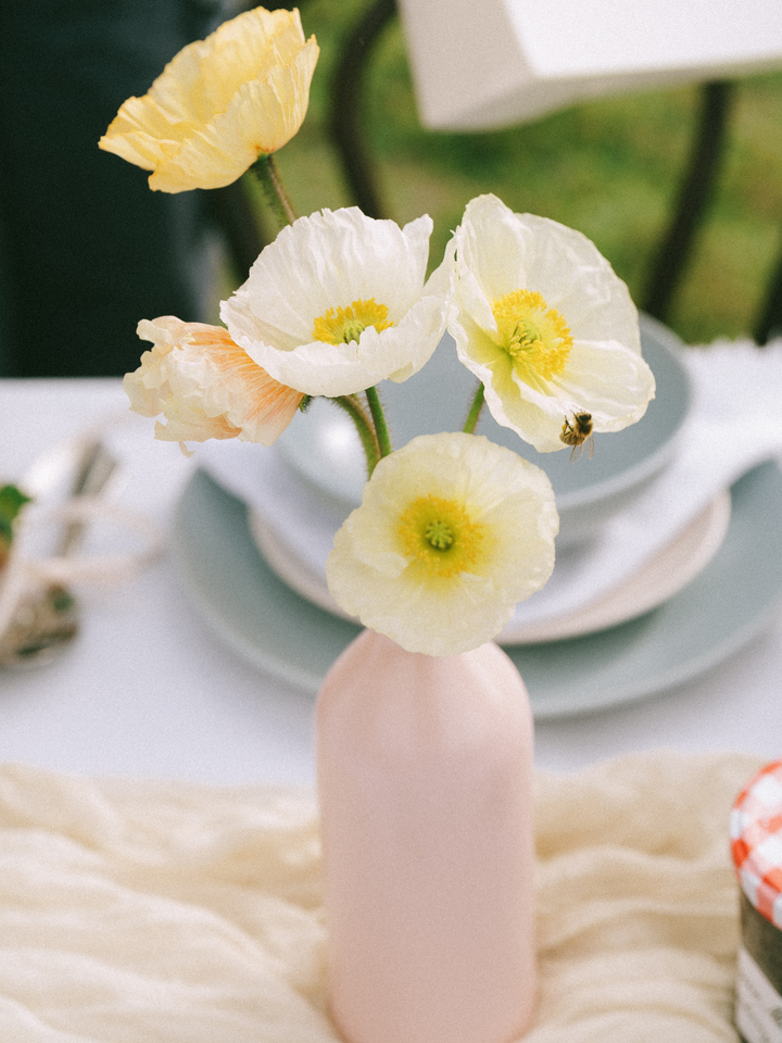 Primrose Calla Ceramic Bottle Vase