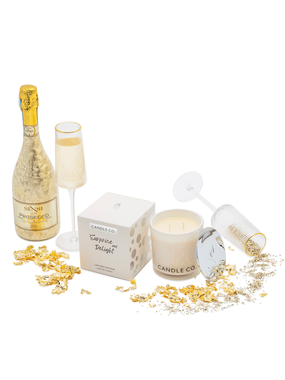 Champagne & Strawberries Surprise and Delight Scented Soy Candle