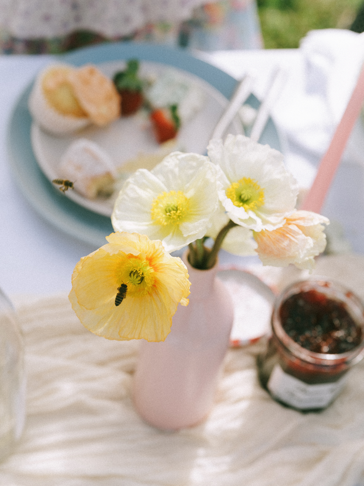 Primrose Calla Ceramic Bottle Vase