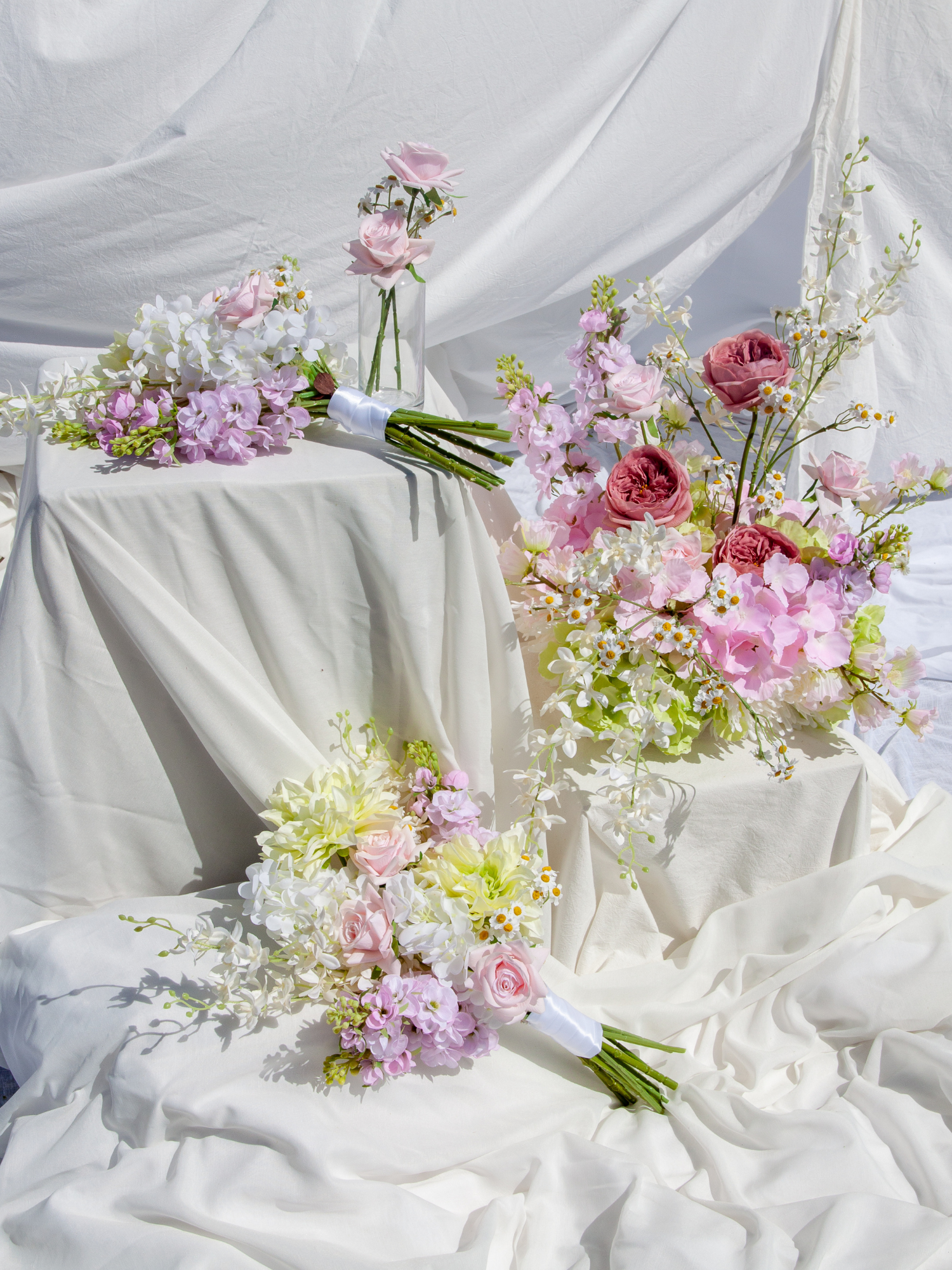 Pink Snapdragon & Green Hydrangea Cloud - Medium