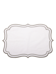 Meringue & Thyme Organic Cotton Placemat with Embroidered Dots
