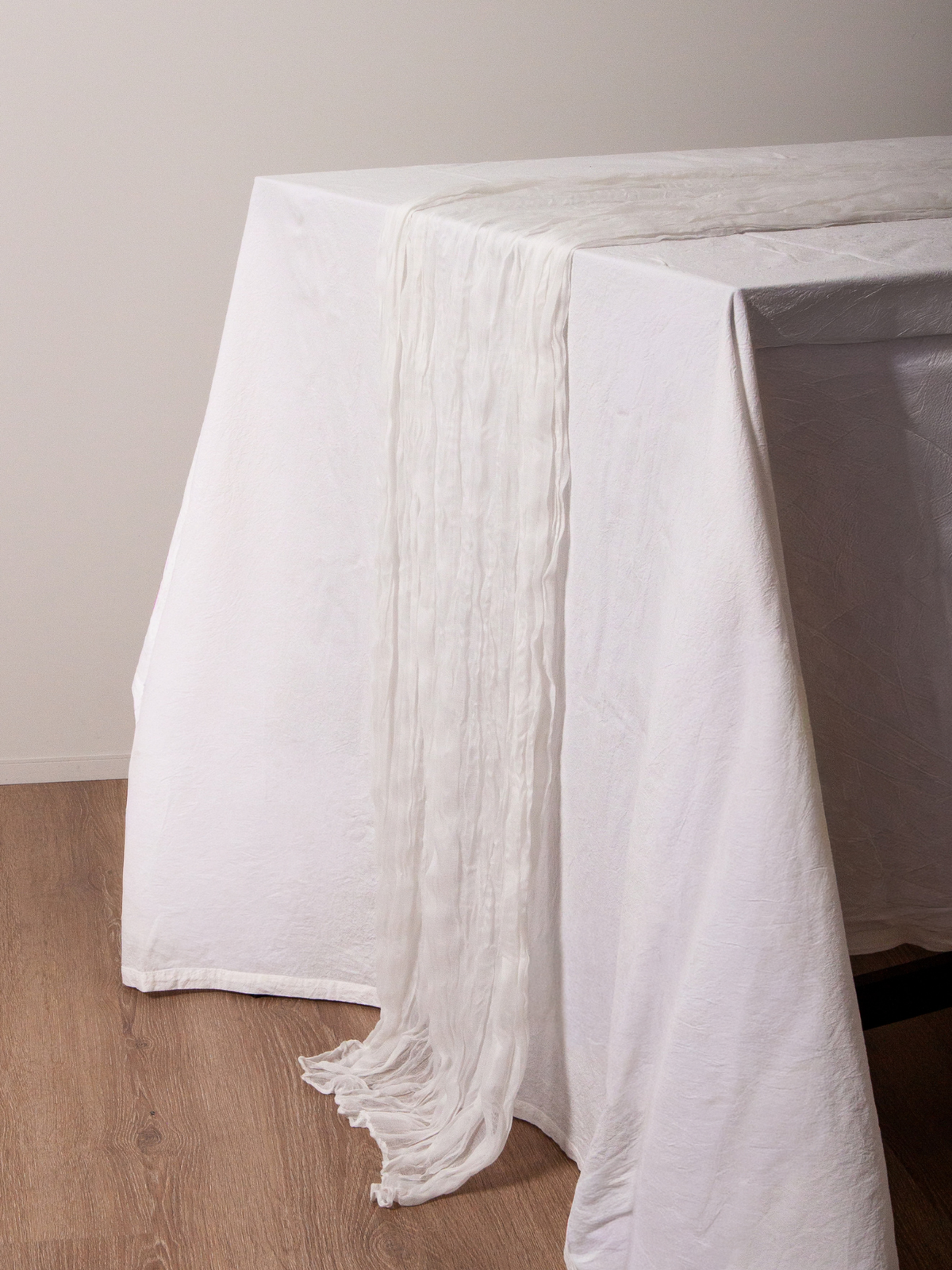 Off White Cheesecloth Table Runner