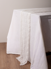 Off White Cheesecloth Table Runner