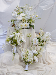 White Dendrobium & Rose Cloud - Small