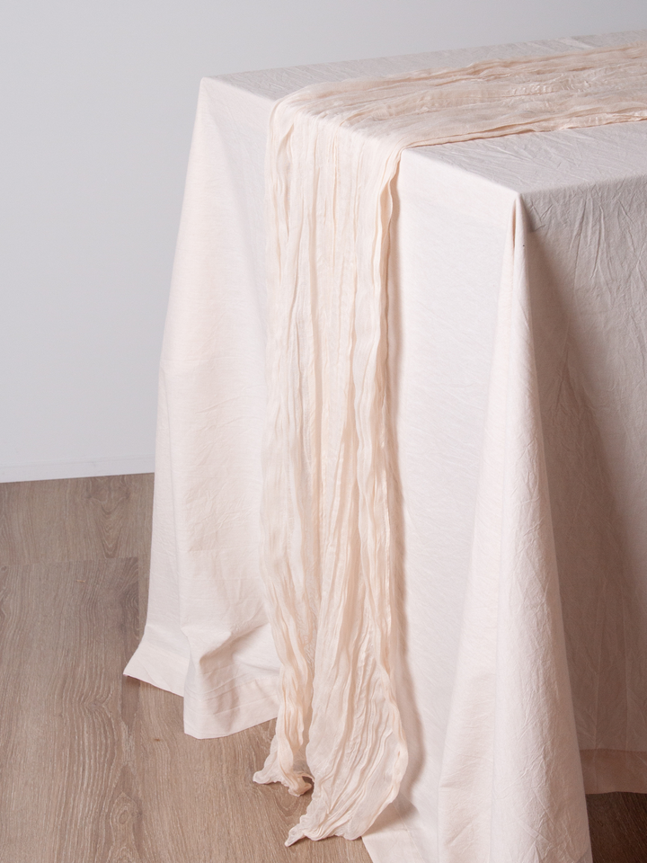 Wheat Cheesecloth Table Runner