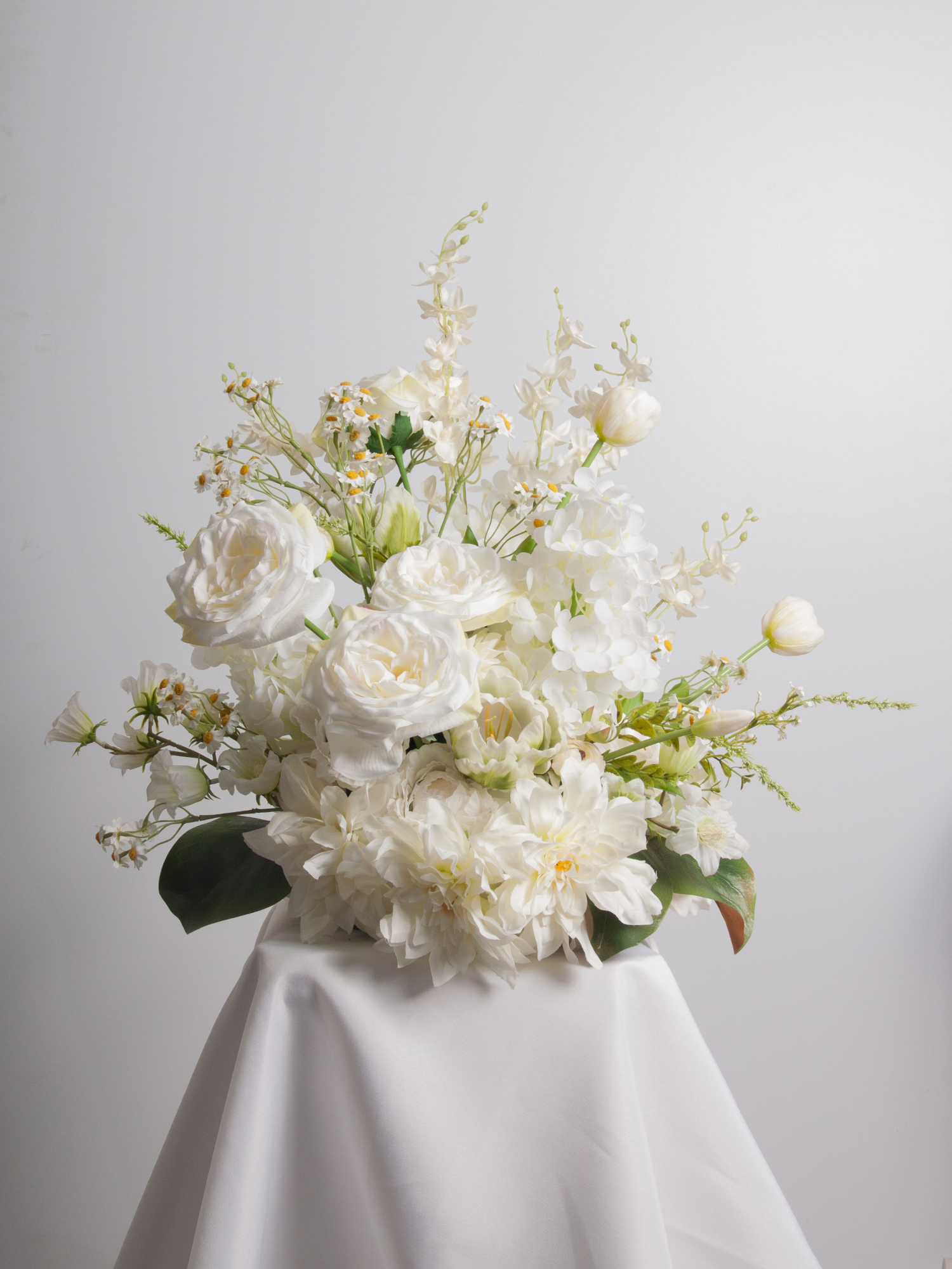 White Dendrobium & Rose Cloud - Large