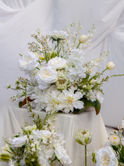 White Dendrobium & Rose Cloud - Large