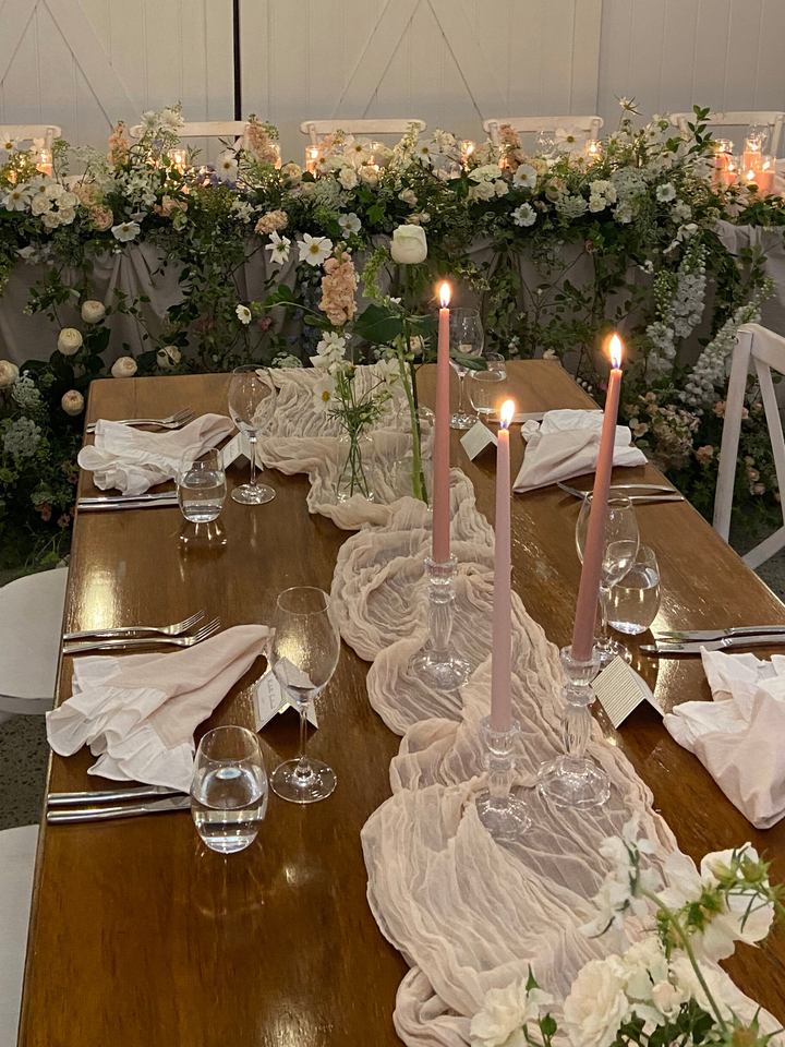 Wheat Cheesecloth Table Runner