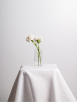 White Carnation Bud Vase - Medium