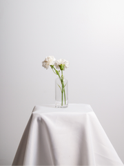 White Carnation Bud Vase - Medium