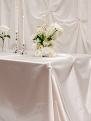 Pearl Satin Rectangle Tablecloth - Medium