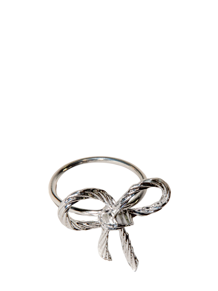 Silver Bow Napkin Ring