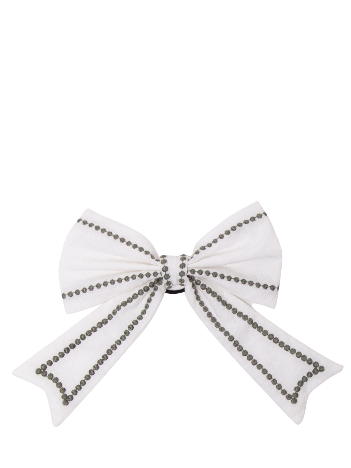 Meringue & Thyme Organic Cotton Embroidery Bow Napkin Ring