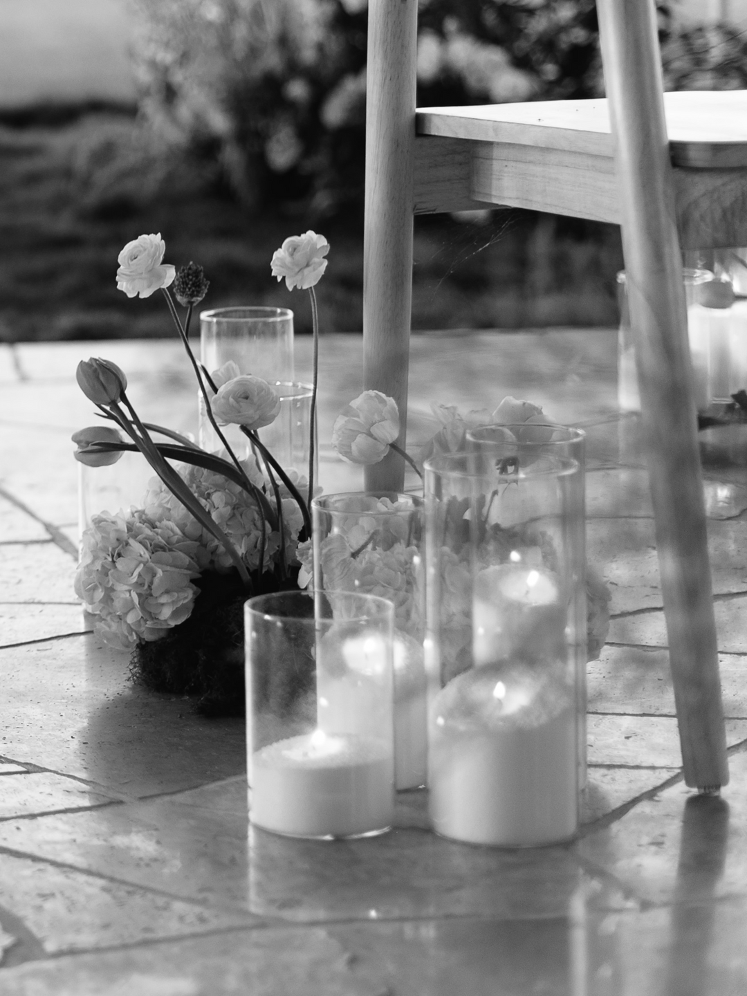 White Pearl Candle Wax in 10cm Glass, Med - Set of 6